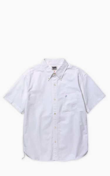 Pherrow’s PBDS1 Short Sleeve Button-Down Oxford Shirt White