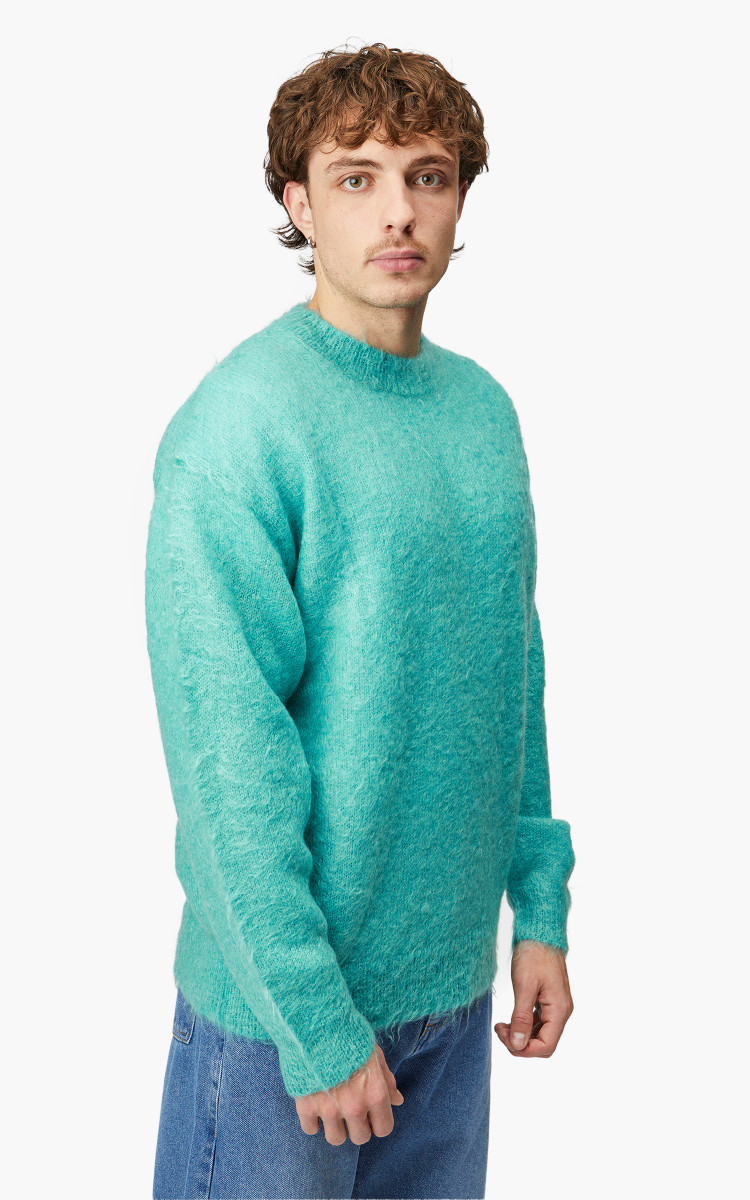 Auralee Brushed Super Kid Mohair Knit P/O Blue | Cultizm Auralee Brushed Super Kid Mohair Knit P/O Blue | Cultizm