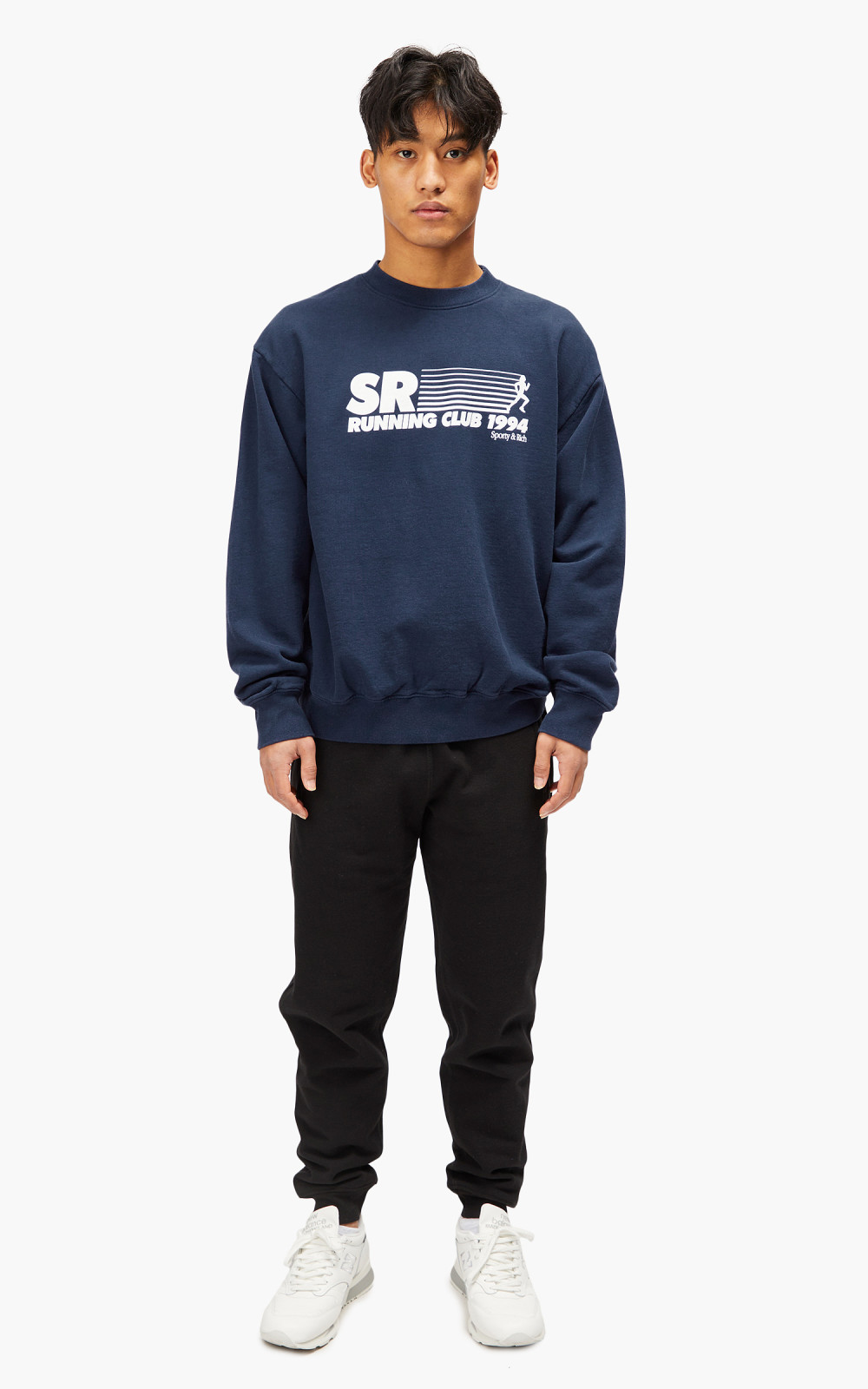 Sporty&Rich S.R. SPORT トレーナー ネイビー Sporty&Rich S.R. SPORT トレーナー ネイビー
