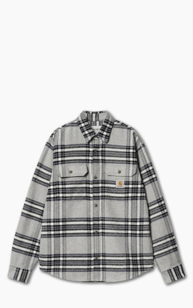 Carhartt WIP L/S Hawkins Shirt Hawkins Check Grey Heather/Blue