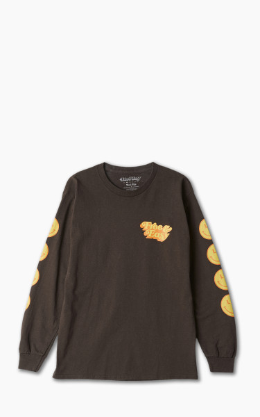 Free &amp; Easy Be Happy L/S Tee Brown