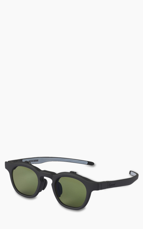 Kaptain Sunshine x Eyevol La Grande Plage Sunglasse Matte Black x Green