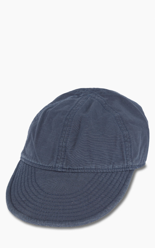 Nigel Cabourn Mechanics Cap Cotton Ripstop Black Navy