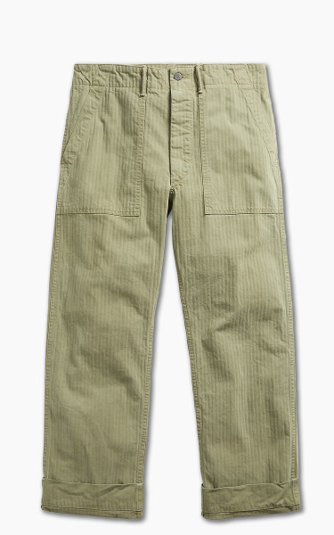 RRL Army Utility Flat Pant Herringbone Brewster Green