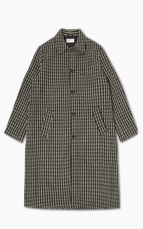 Universal Works Long Swing Overcoat Cortina Tweed Olive