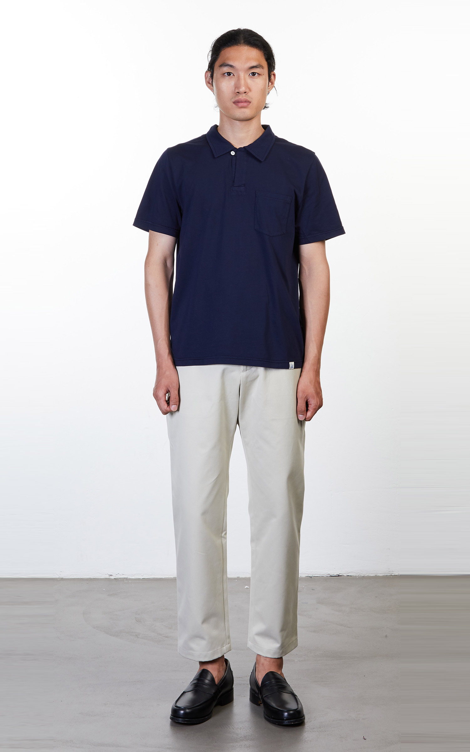 Merz b. Schwanen PLP02 Polo Pocket Shirt Deep Blue | Cultizm