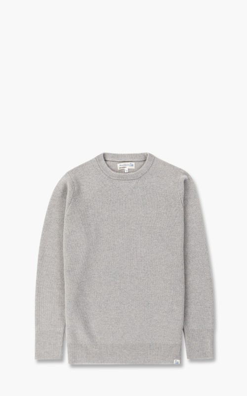 Merz b. Schwanen MWCC01 Classic Crew Merino Pullover Grey Melange