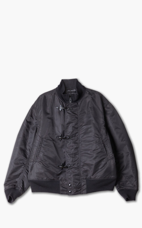 Engineered Garments Deck Jacket Flight Satin Nylon Black