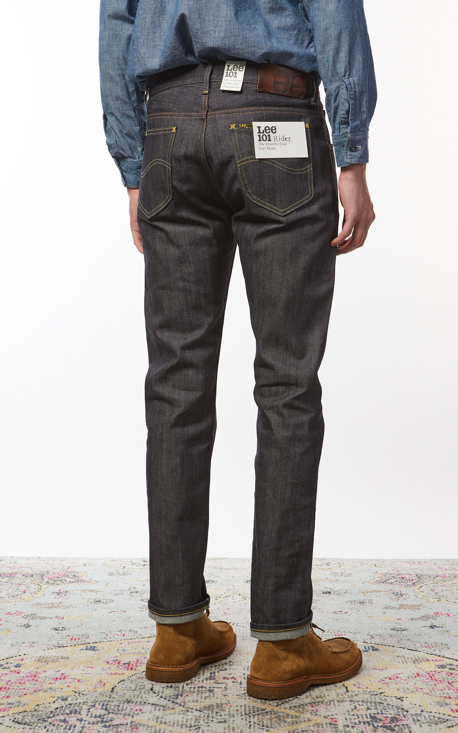 Lee 101 101 Rider Jeans Slim Dry Indigo Selvedge 14oz | Cultizm