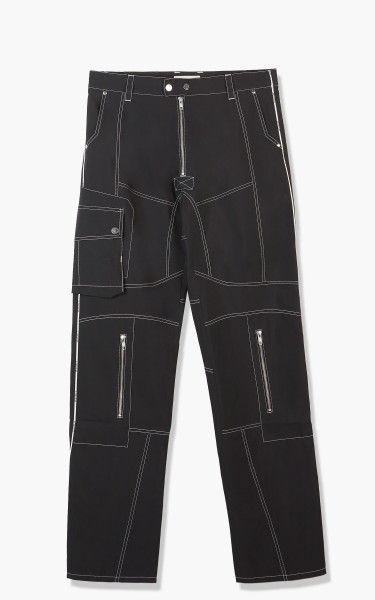 GmbH Trousers Asim Biker Trousers W/ Exposed Zip Black SS22ASIMSS22-Black