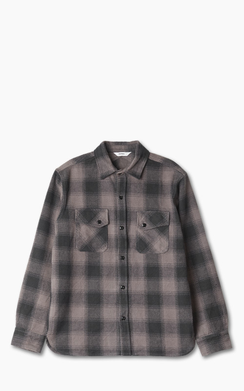 3sixteen Crosscut Flannel Shirt Charcoal Twill Plaid