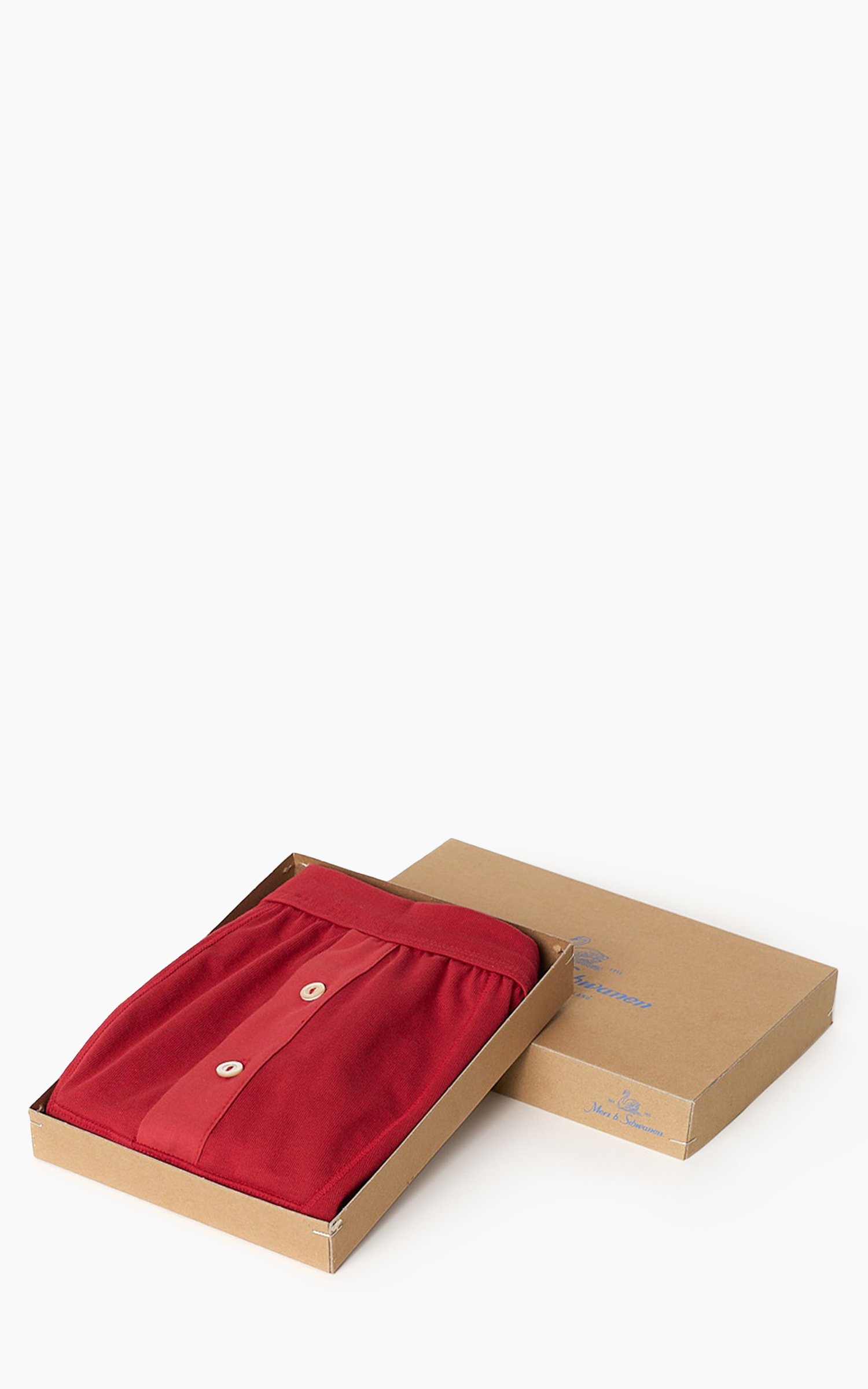 Merz b. Schwanen 255 Button Facing Underpants Red | Cultizm