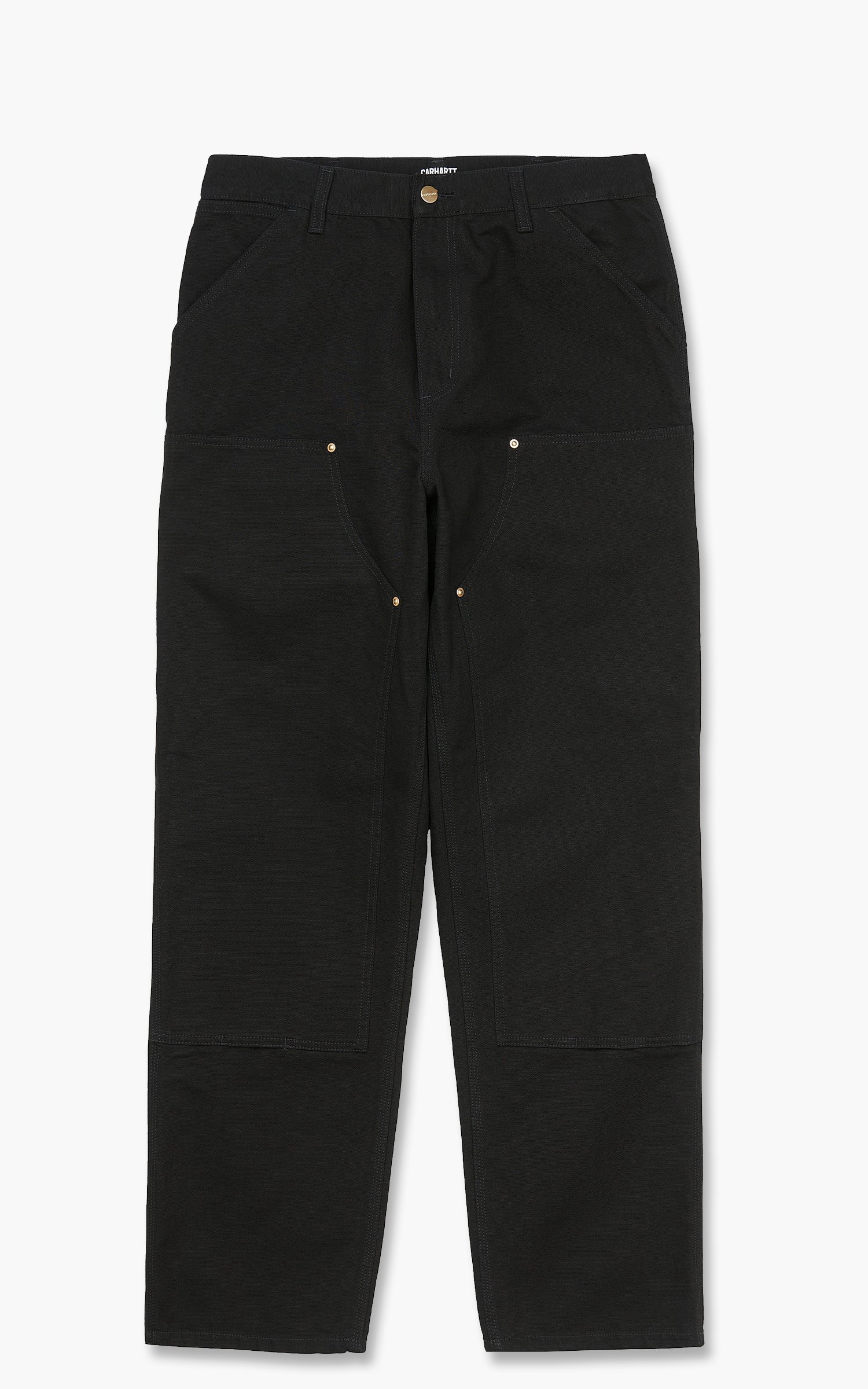 Carhartt WIP Double Knee Pant Dearborn Canvas Rinsed Black | Cultizm