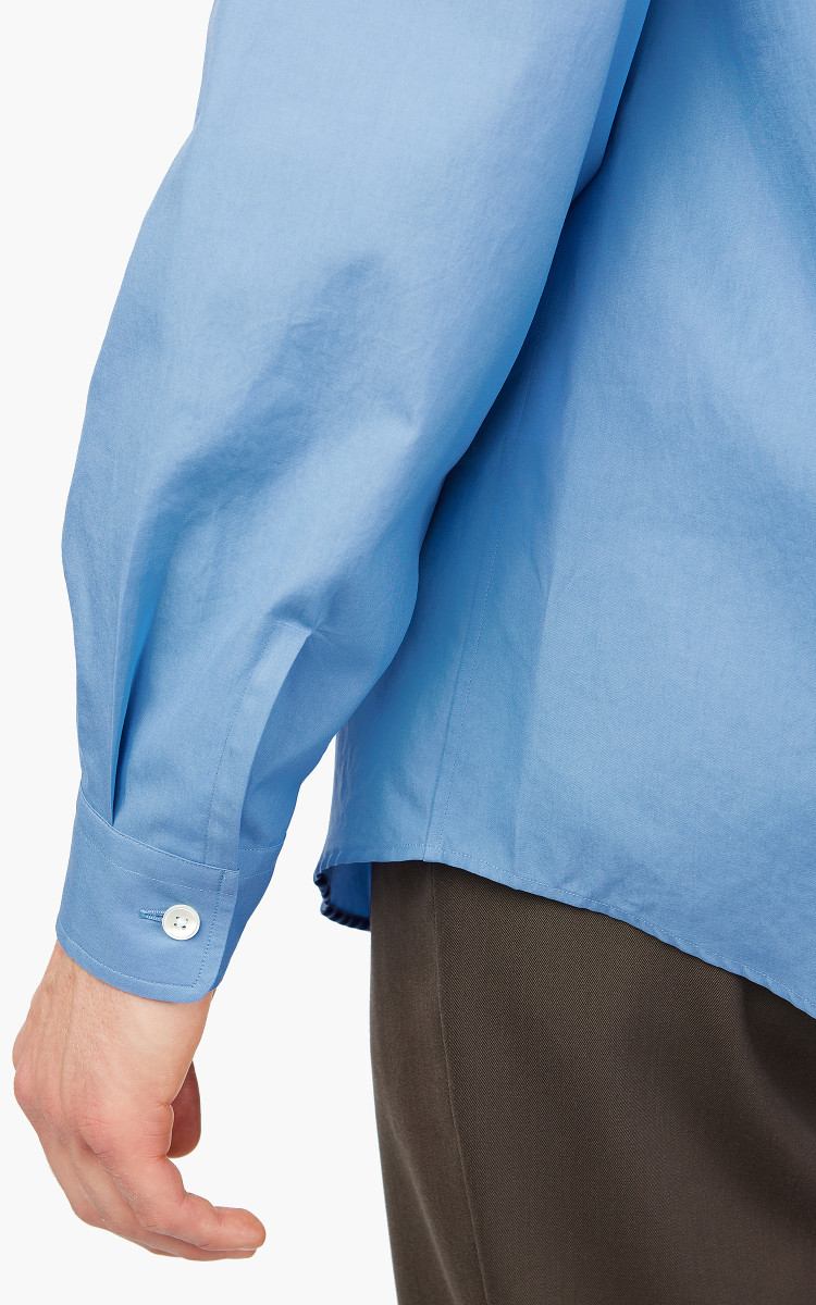 Auralee Washed Finx Twill Big Shirt Blue | Cultizm