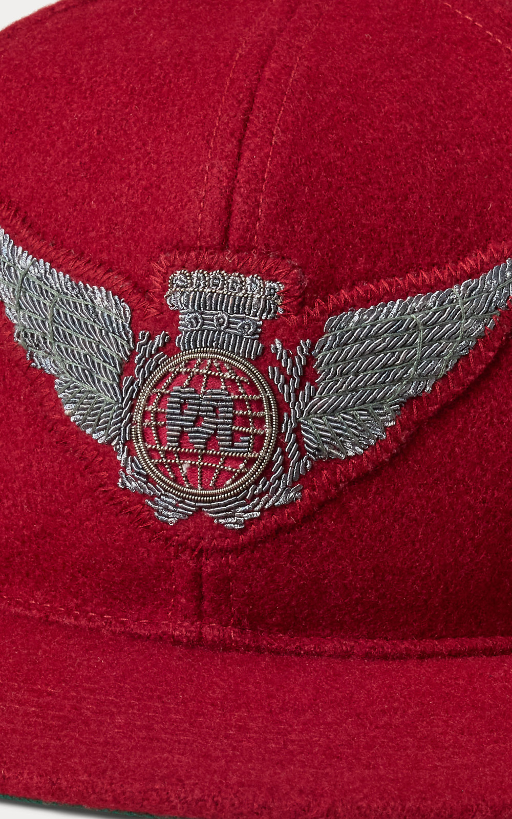 BADBLOOD ♥ Contrast Wool Ball Cap /追跡付 RRL Bullion Wool-Blend Felt Ball Cap Deep Red | Cultizm