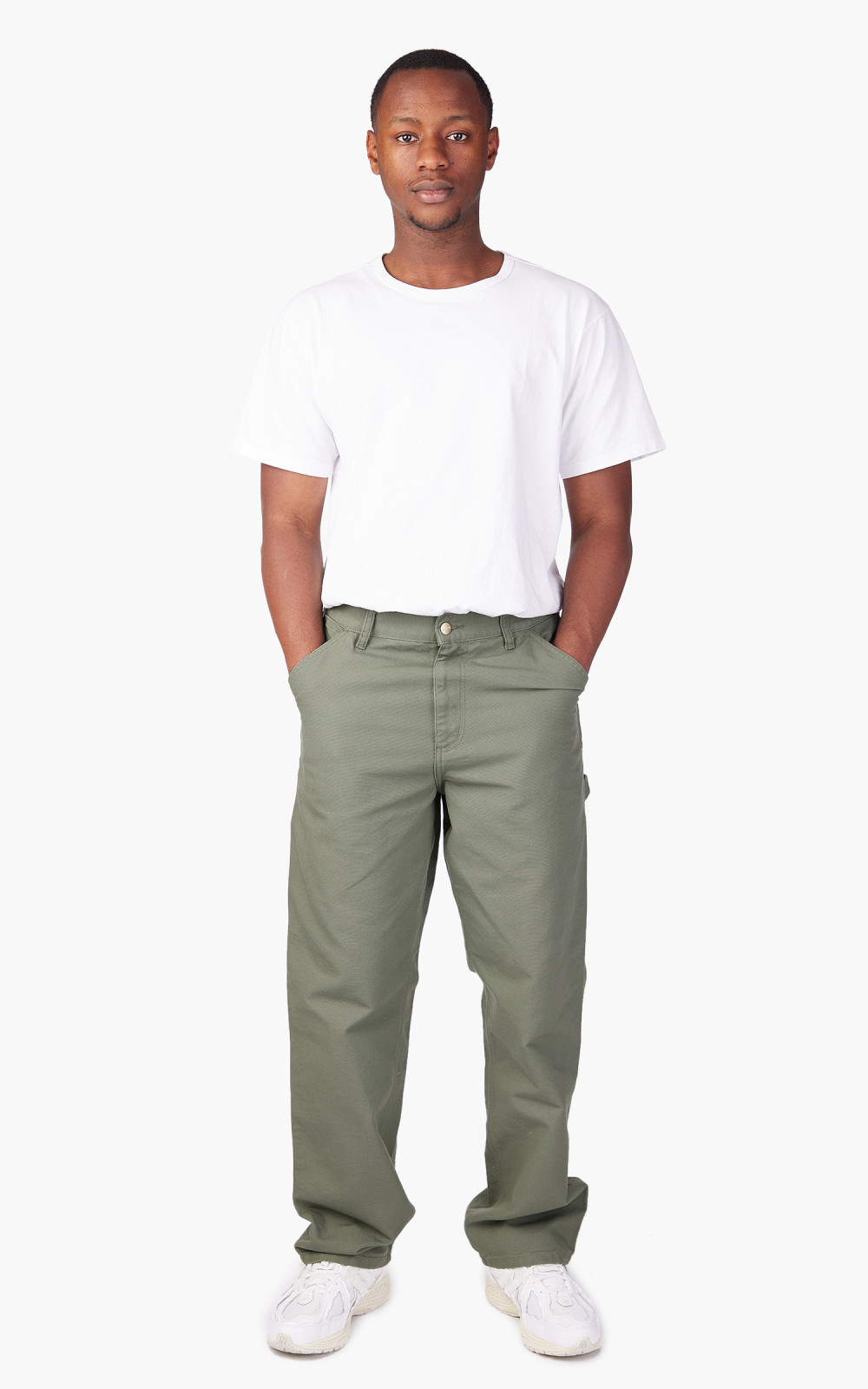 Carhartt WIP Single Knee Pant Dearborn Canvas Smoke Green