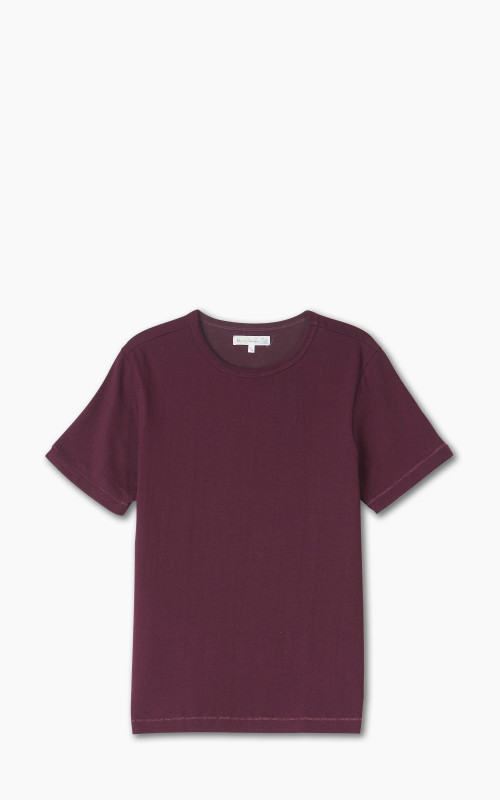 Merz b. Schwanen 215 Heavyweight Crew Neck Tee Ruby Red