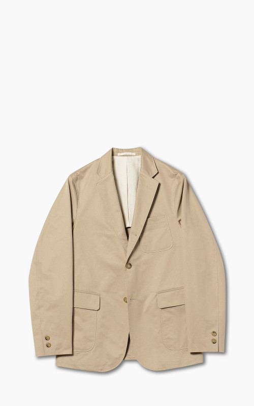 Beams Plus Cotton Twill 3-Button Jacket Beige