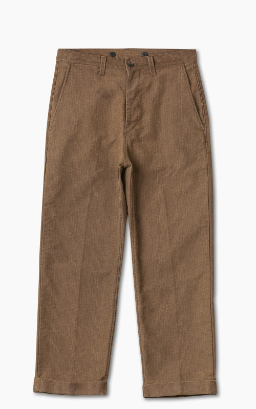 Fullcount 1128-2 Herringbone Moleskin Farmers Trouser Brown