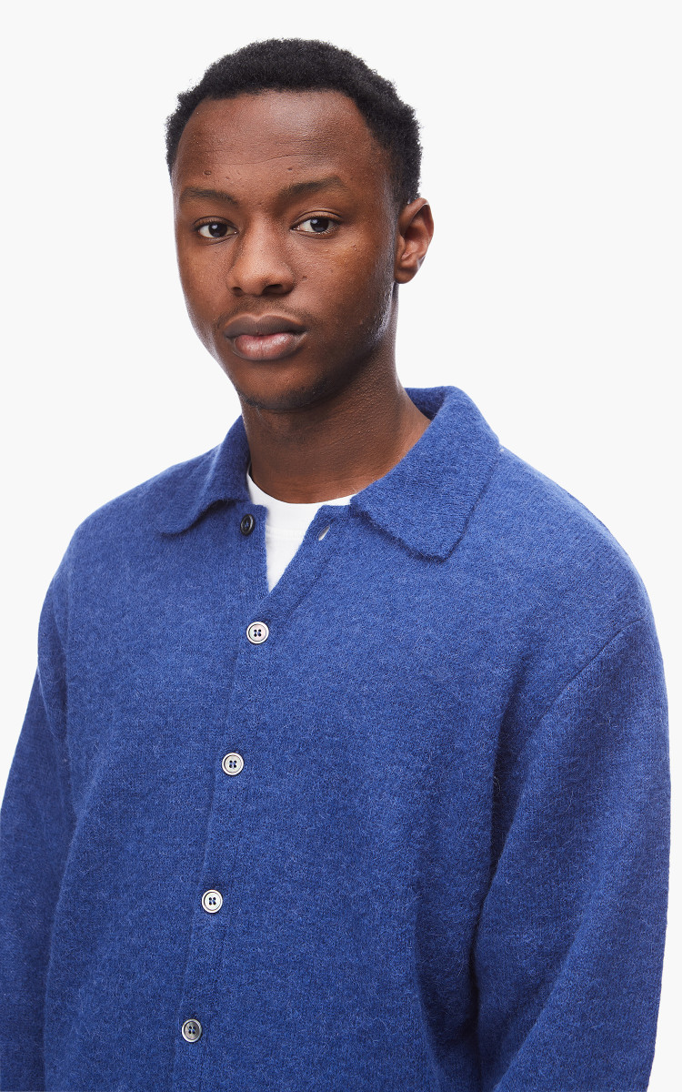 トップス Our Legacy 22aw evening polo royal bule Evening Polo in Royal Blue Fuzzy Alpaca – SVRN