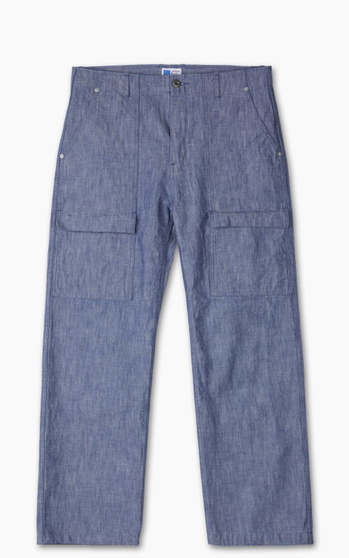 Japan Blue Heavy Chambray Bush Pants Sax