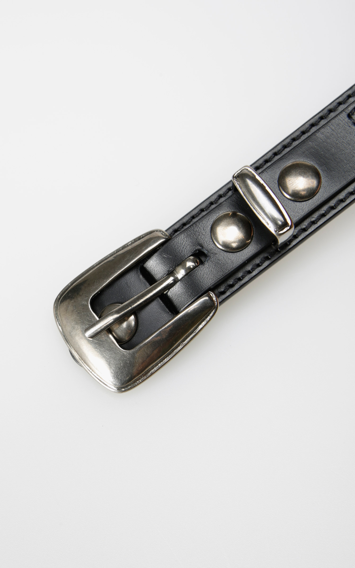 Lemaire Minimal Western Belt Leather Black | Cultizm