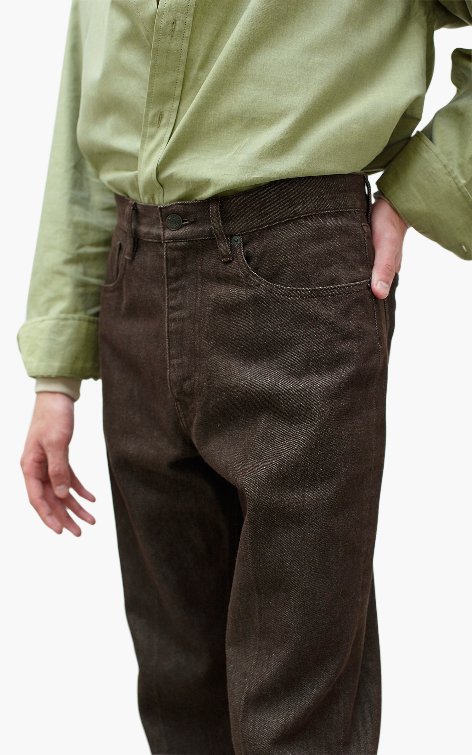 AURALEE HARD TWIST BROWN DENIM WIDE PANTS & 5P PANTS – Chum!