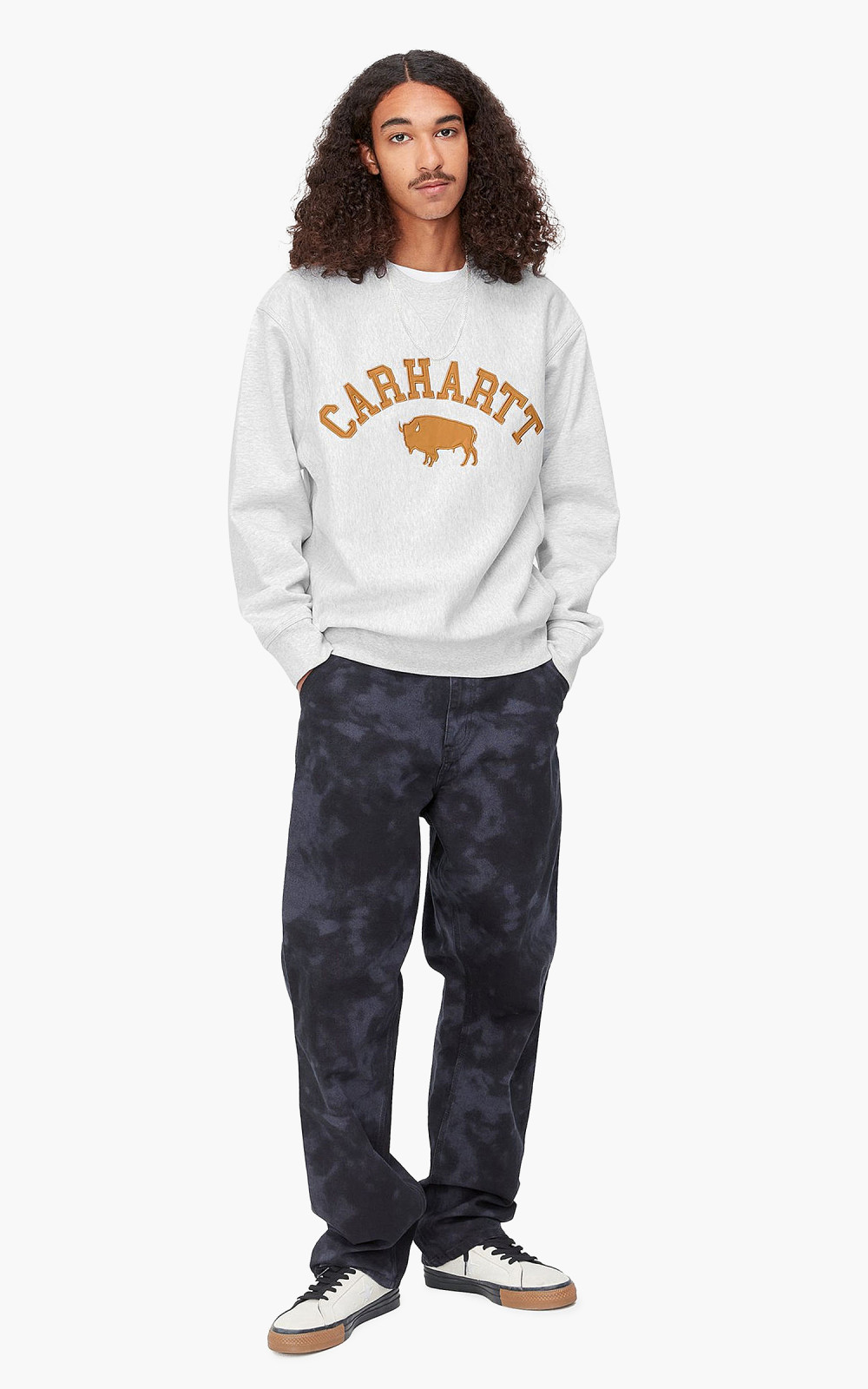 Carhartt WIP Locker Sweat Ash Heather/Brown | Cultizm