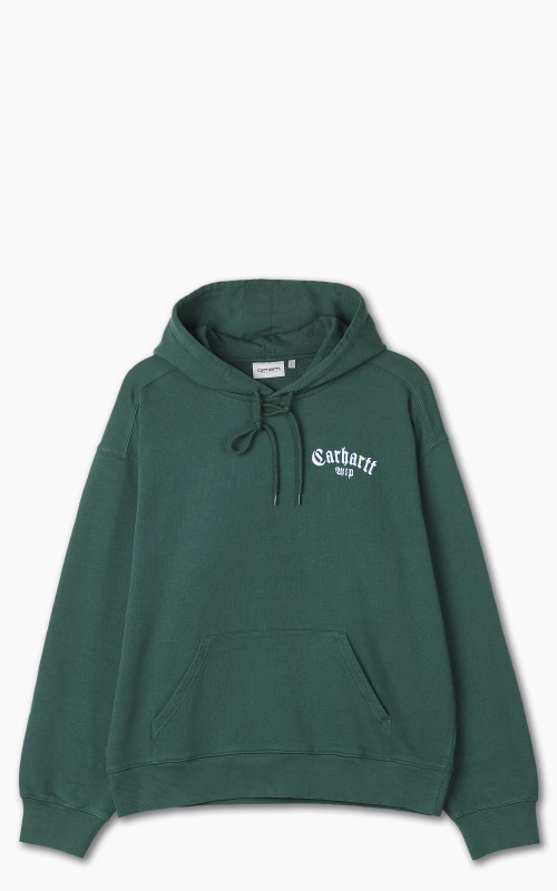 Carhartt WIP Hooded Onyx Script Sweat Chervil/White