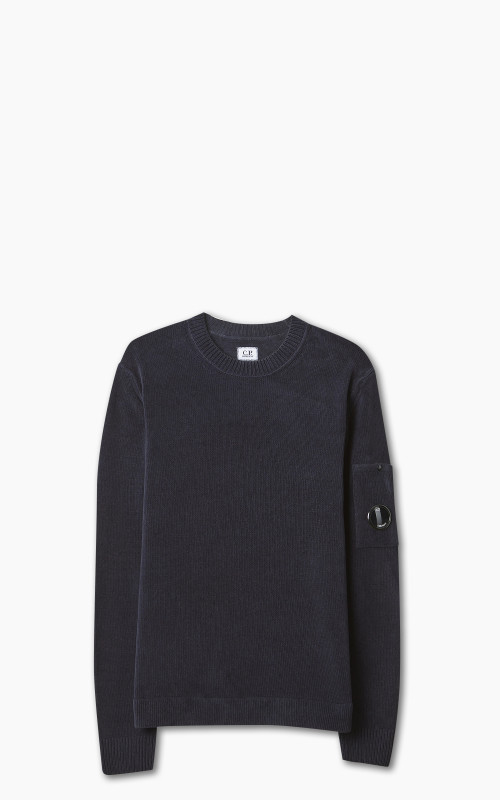 C.P. Company Chenille Cotton Crew Neck Knit Total Eclipse