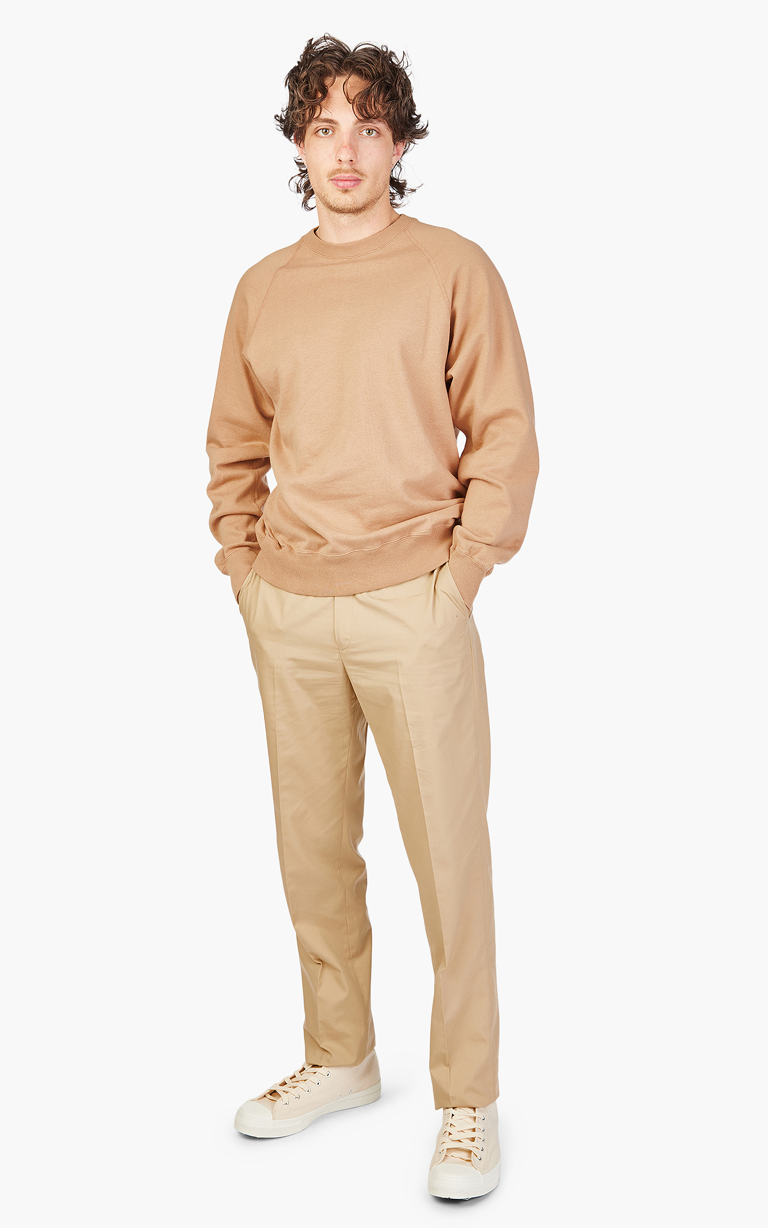 【スーパーセール】 Crew Raglan Sweat Anatomica Neck Cultizm | Sand トップス