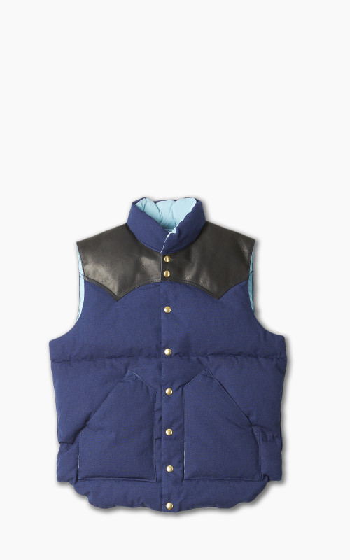 Rocky Mountain Featherbed x Warehouse & Co. Down Vest Chambray Indigo