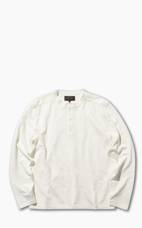 Beams Plus Henley Neck T-Shirt White