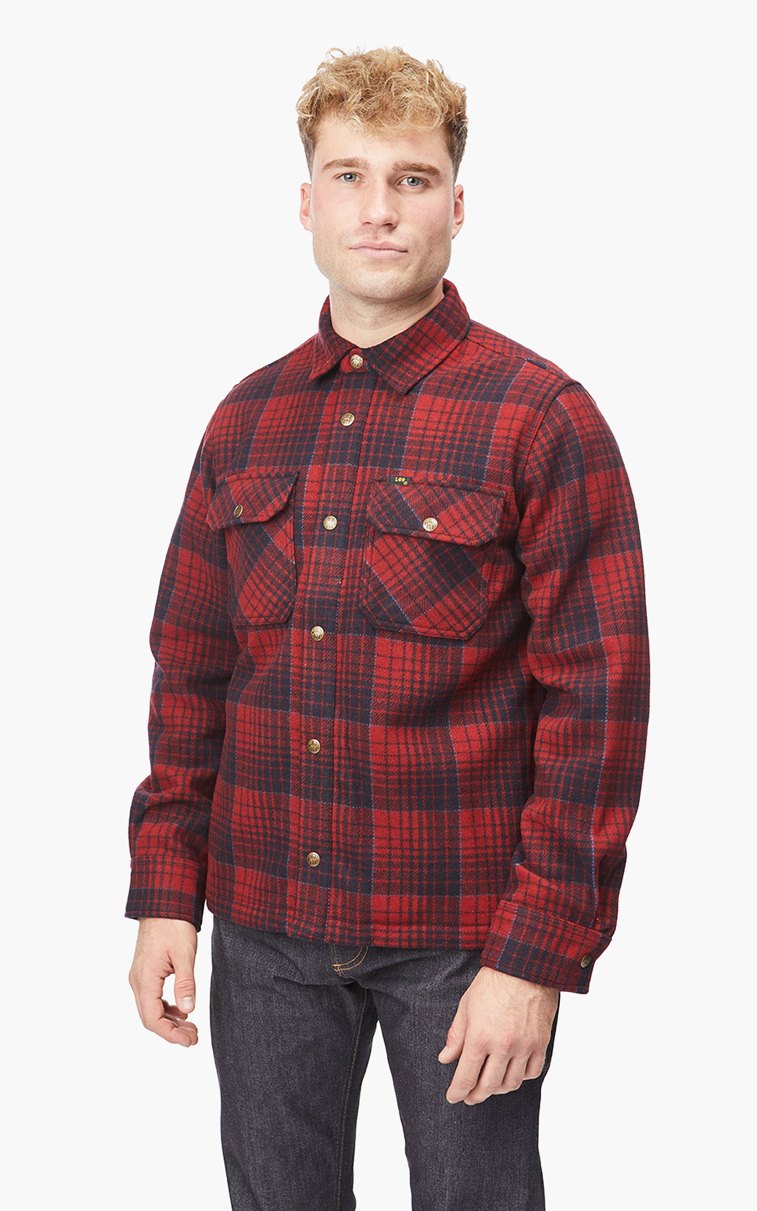 Lee 101 Wool Overshirt Salsa | Cultizm