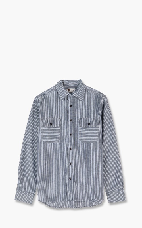 Tellason Clampdown Shirt Indigo Stripe 10000100097