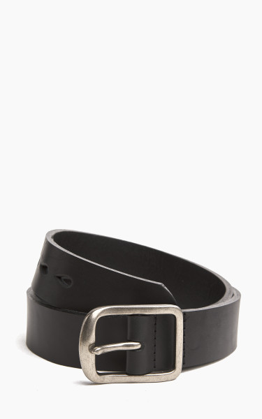 Naked & Famous Denim Thick Belt Bovine Leather 7mm Black