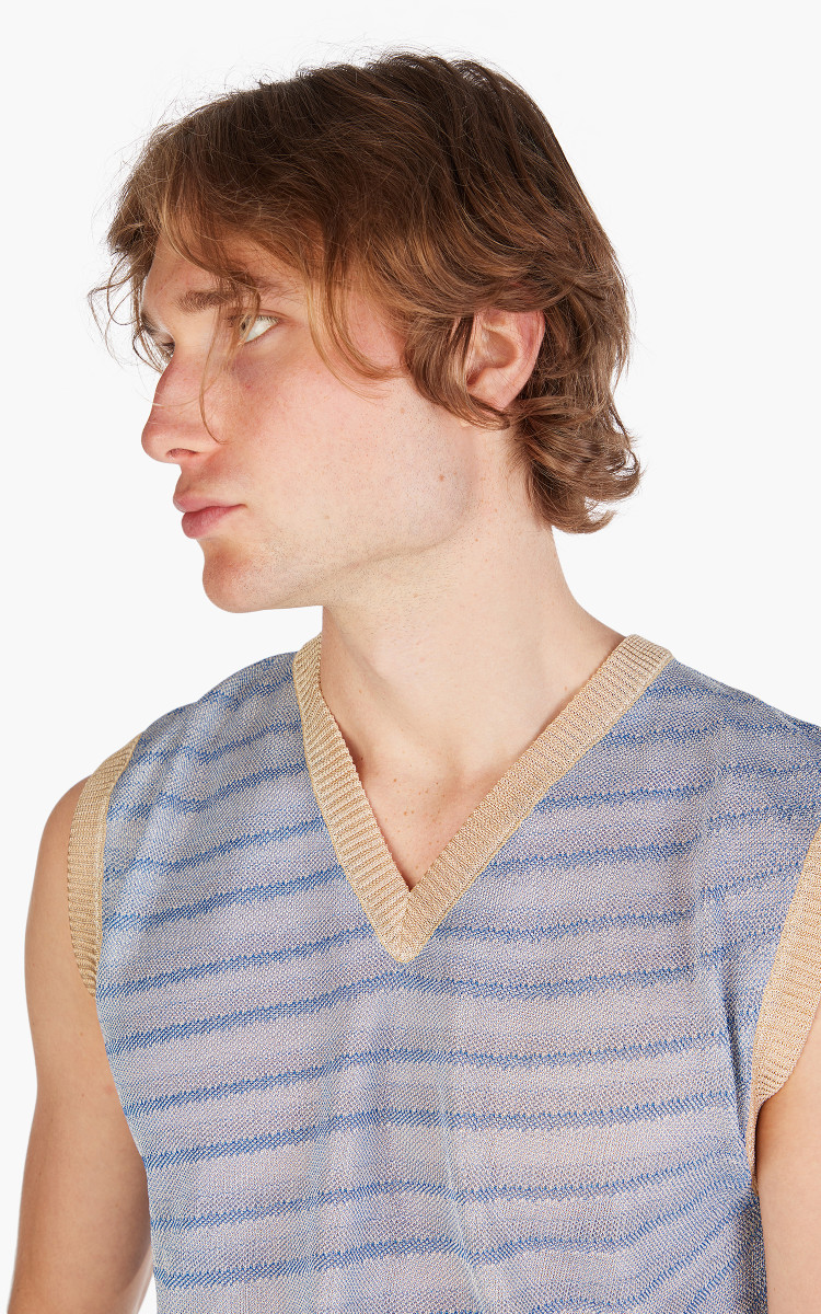 Our Legacy Knitted Vest Cartoon Static Stripe | Cultizm