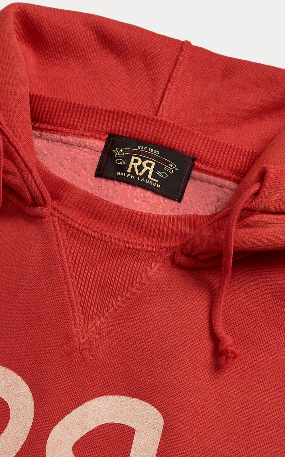 【RRL】ロゴ フリース パーカー Hoodie RRL Logo Fleece Hoodie w/ Patch Pocket | Faded Navy | Canoe Club