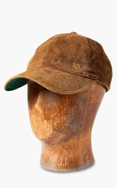 RRL Roughout Suede Ball Cap Brown
