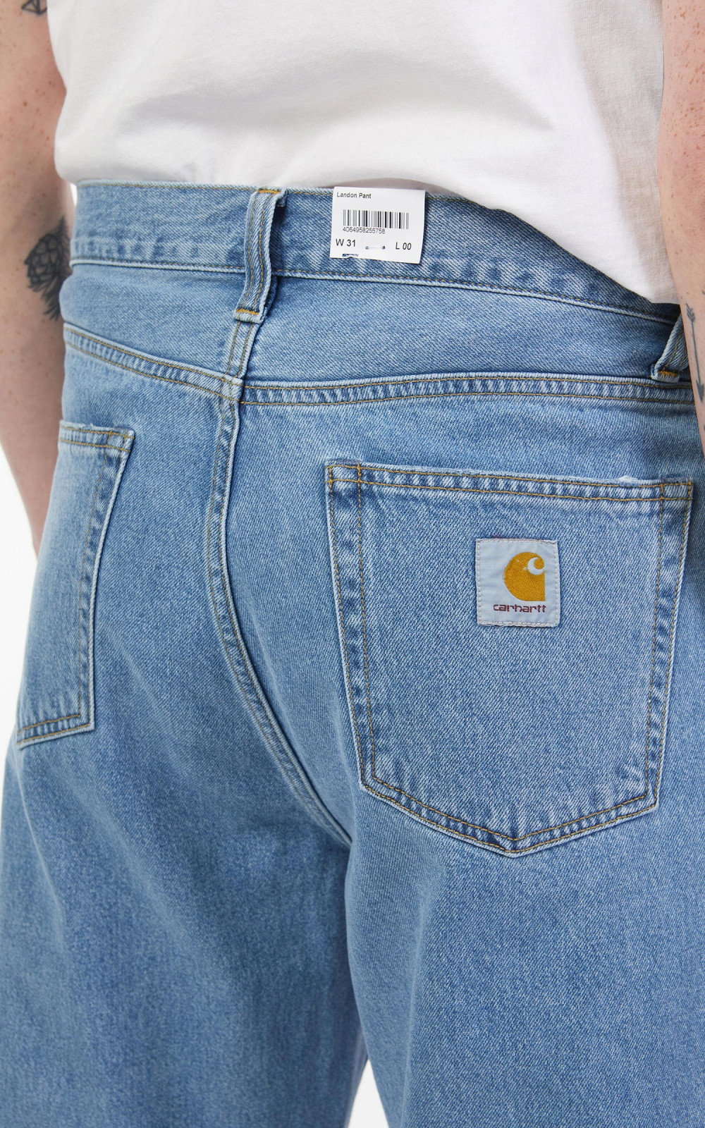 Carhartt WIP Landon Pant Blue Heavy Stone Wash | Cultizm Carhartt WIP Landon Pant Blue Heavy Stone Wash | Cultizm