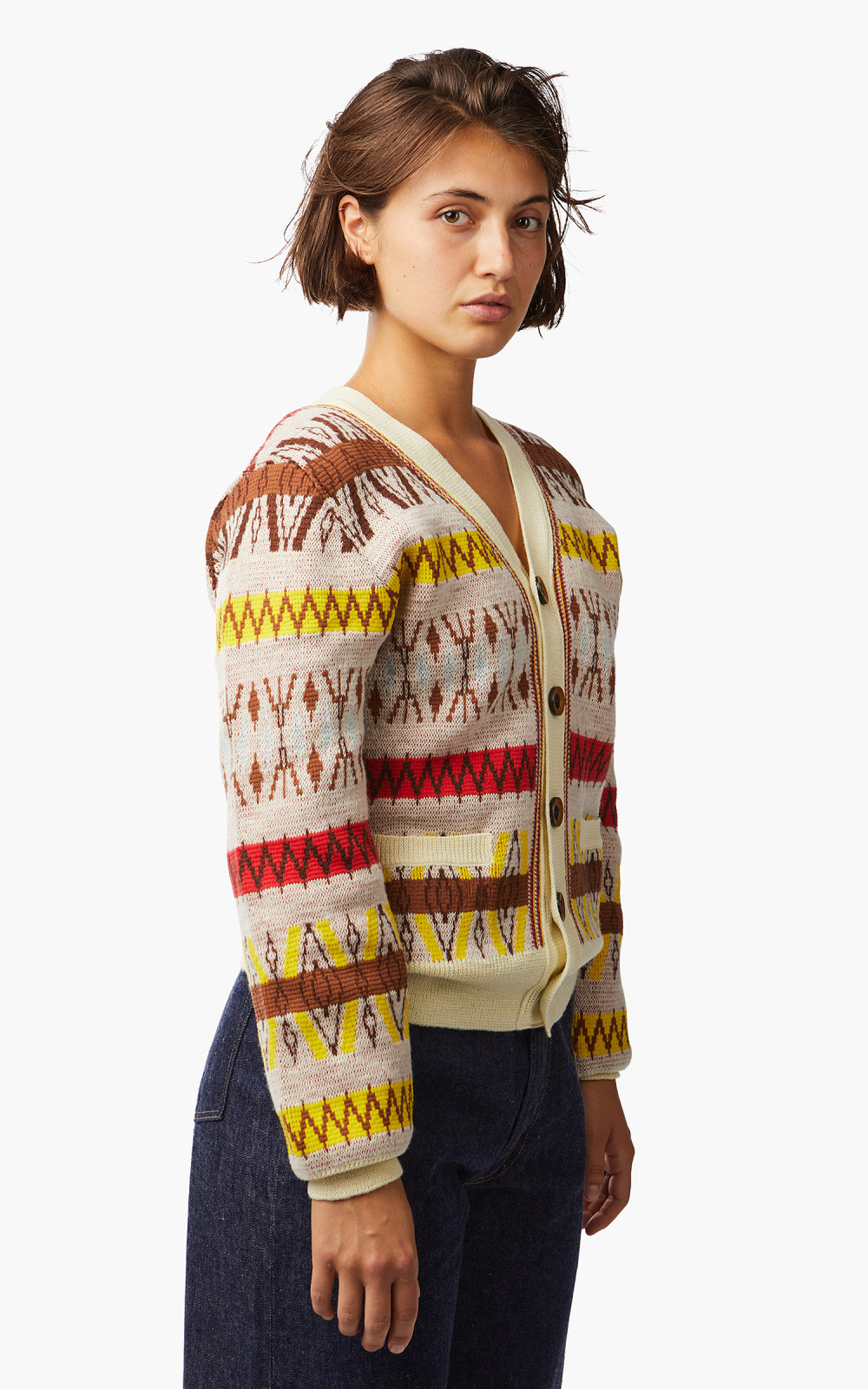 Wales Bonner Orchestra Cardigan Pale Yellow Multi | Cultizm
