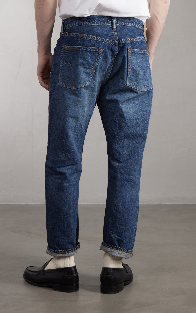 WAREHOUSE 2ND-HAND Lot.2001 (濃) T-BACK Lot 2nd-Hand - 12oz 1101 Used Wash Selvedge - Light Indigo