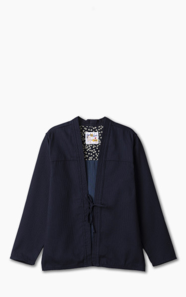 Naked &amp; Famous Denim Kimono Shirt Sashiko Double Gauze Indigo