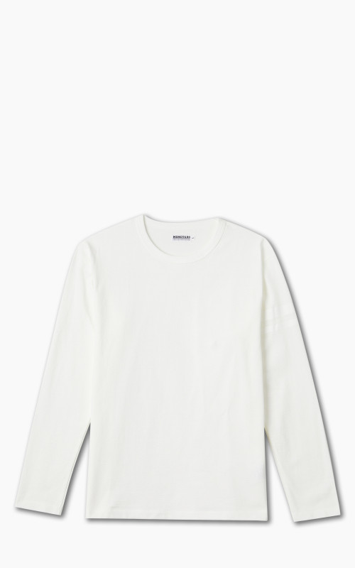 Momotaro Jeans MT001 Zimbabwe Cotton Long Sleeve T-Shirt White