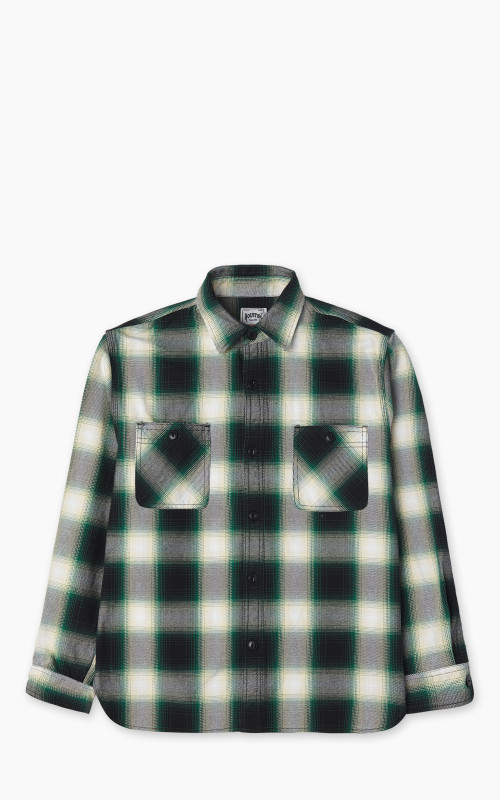 Houston Ombre Check Viyella Shirt Green