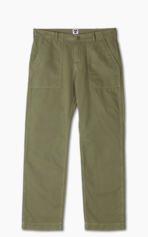 Tellason Fatigue Pant Straight Herringbone Twill Olive