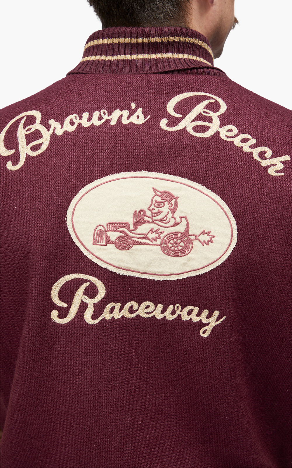 Fullcount BBJ-021 Brown´s Beach Varsity Jacket Burgundy