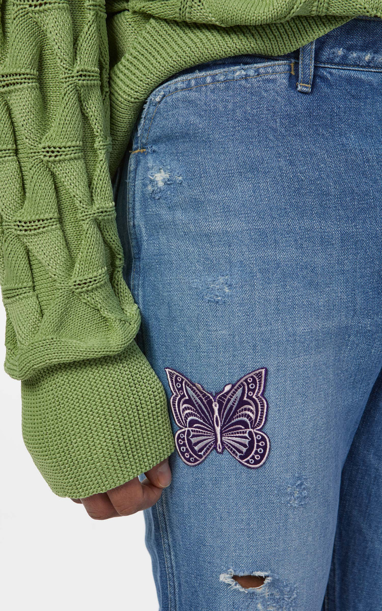 注目ブランドのギフト Needles Papillon Patches Slim Jean Indigo | Cultizm 小物