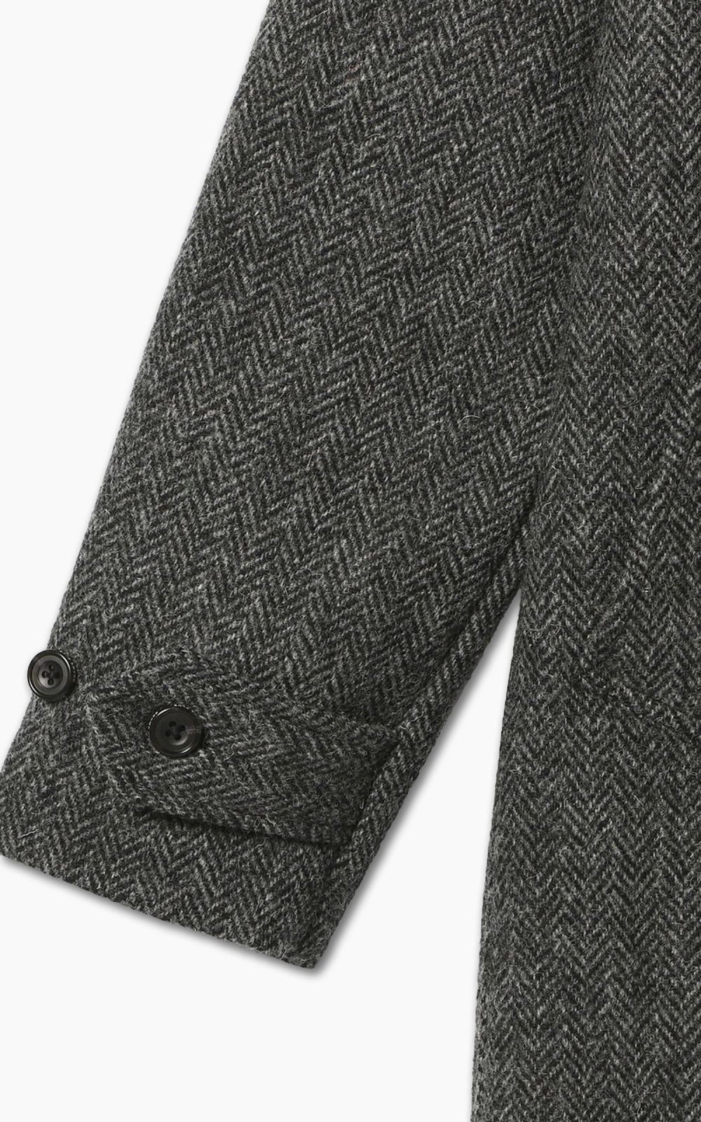 Beams Plus Harris Tweed Baru Color Coat Grey Herringbone