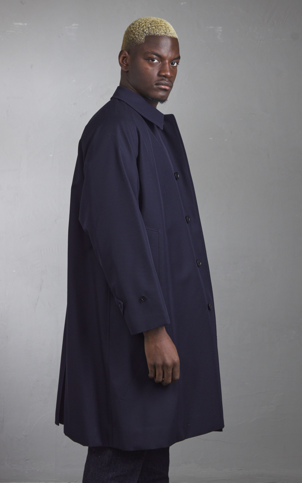 Kaptain Sunshine Walker Coat Wool Navy | Cultizm